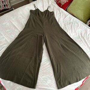 Express linen blend wide leg jumpsuit